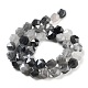Nuvoloso naturale perle di quarzo fili G-G030-A05-02-3