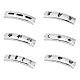 UNICRAFTALE about 12pcs 6 Styles Curved Tube Beads Stainless Steel Loose Beads 18x4mm Hole Metal Bead for DIY Bracelets Necklaces Jewelry Making STAS-UN0015-10P-1