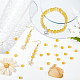 NBEADS about 201 Pcs Round Citrine Spacer Beads G-NB0003-24-5