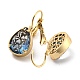 Стеклянные серьги с защелкой EJEW-P269-07KCG-2