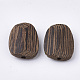 Cuentas de madera de wengué natural X-WOOD-S053-34-2