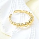 Латунные открытые манжеты для женщин RJEW-F179-04G-5