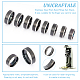 Unicraftale 16Pcs 8 Size 304 Stainless Steel Plain Band Rings Set RJEW-UN0002-91-5