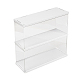 Vitrine de figurines en acrylique transparent rectangle à 2 niveau ODIS-WH0099-08B-1
