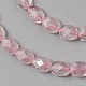 Chapelets de perles en quartz rose naturel G-I271-B13-6x8mm-3