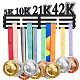 Superdant marathon médaille cintre affichage course 5k 10k 21k 42k sports médailles présentoir pour 60+ médailles support mural fer ruban crochet cintre décor pour athlètes joueurs cadeaux pour enfants ODIS-WH0021-808-1