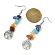 Natural & Synthetic Mixed Stone Chips Dangle Earrings EJEW-JE05390-02-2