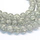Chapelets de perle ronde en verre craquelé transparent peint X-DGLA-Q018-8mm-41-1