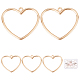 Beebeecraft 30Pcs/Box 18K Gold Plated Hollow Heart Charm Alloy Love Charms Pendants for DIY Necklace Bracelet Earring Jewelry Making KK-BBC0002-64-1