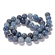 Chapelets de perles en aventurine bleue naturelle G-F380-8mm-3