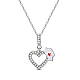 Tinysand 925 collier d'infirmière en argent sterling avec oxyde de zirconium et beau cœur TS-CN-032-1