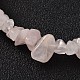 Rose naturelle bracelets de perles de quartz à la mode BJEW-JB02044-01-2