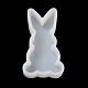 ウサギのディスプレイ装飾 DIY シリコン金型  レジン型  UVレジン用  エポキシ樹脂工芸品作り  ホワイト  134x75x31mm SIMO-H142-02B-3