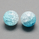 Two Tone Transparent Crackle Acrylic Beads CACR-R009-12mm-07-1