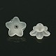 Transparent Frosted Acrylic Flower Beads X-PL554-2