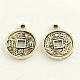 Colgantes de monedas chinas de aleación de zinc de estilo tibetano de feng shui TIBEP-Q033-36-1