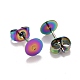 Placage ionique (ip) couleur arc-en-ciel 304 accessoires de boucles d'oreilles en acier inoxydable STAS-K238-02A-2