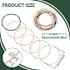 Benecreat 18 pièces 6 couleurs chaînes satellite en acier titane ensemble de bracelets extensibles pour les femmes BJEW-BC0001-27-2