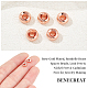 BENECREAT 50Pcs Real Rose Gold Plated Rondelle Brass Spacer Beads Loose Connector Beads for Bracelet Necklace Jewelry Making KK-BC0007-50-3