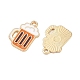 Pendentifs d'émail en alliage&nbsp;FIND-H020-01B-G-2