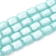 Chapelets de perles en verre opaque de couleur unie X-GLAA-N032-04M-1