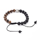 Bracelets de perles tressées en fil de nylon réglable unisexe BJEW-JB05010-04-2