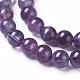 Natural Amethyst Round Bead Strands G-L170-6mm-03-5