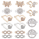 SUNNYCLUE 1 Box 32Pcs 8 Styles Heart Link Charms Alloy Connector Charms Hollow Rhinestone Love Charm Metal Tree Butterfly Connectors Charm for Jewelry Choker Necklace Making Christmas Valentine Craft ALRI-SC0001-22-1