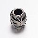 Barrel with Butterfly 304 Stainless Steel Large Hole Beads STAS-N064-23-1