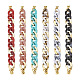 Fashewelry 12pcs 6 colores acrílico y ccb cadena de bordillo de plástico cadena de la caja del teléfono HJEW-FW0001-01-1