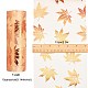 Maple Leaf Pattern Organza Ribbon OCOR-WH0057-11D-2