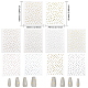 Globleland 10 feuille 10 style nail art autocollants décalcomanies DIY-GL0004-46-2