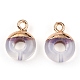 Synthetic Opalite Flat Round/Donut Charms G-I347-18-2