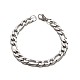 Les bracelets de la chaîne mère-fils figaro 304 en acier inoxydable de garçon BJEW-E233-04P-1