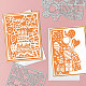 誕生日ケーキ炭素鋼切削ダイスステンシル  DIYスクラップブッキング用  フォトアルバム  装飾的なエンボス紙カード  ステンレス鋼色  食べ物  91~107x142x0.8mm  1個/スタイル DIY-WH0309-1395-2