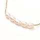Collier pendentif perles de perles naturelles pour fille femme NJEW-JN03667-1