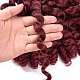 杖の巻き毛のかぎ針編みの髪  アフリカのコレクションかぎ針編みの編み髪  耐熱性低温繊維  ショート＆カーリー  ブルゴーニュ  8インチ（20.3cm）20連売り/ pc OHAR-G005-15A-2