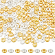 Dicosmetic 200 шт. 2 цвета плоские круглые латунные разделительные бусины KK-DC0003-64-1
