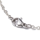 Прозрачные ожерелья с подвесками ручной работы в стиле лэмпворк NJEW-JN04503-01-4