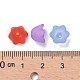 Mixed Transparent Frosted Acrylic Tulip Flower Bead Caps X-FACR-R017-M-4