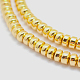 Electroplate Non-magnetic Synthetic Hematite Beads Strands X-G-L485-04A-G-2