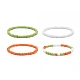 4шт 4 цветных стеклянных бисера стрейч браслеты набор для женщин BJEW-JB08805-1