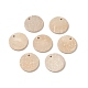 Wood Jewelry Findings Flat Round Coconut Pendants COCO-E001-10B-3