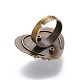 (vendita in fabbrica di feste di gioielli) anelli per dita regolabili in vetro placcato RJEW-JR00250-04-2