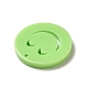 オペークアクリルパーツ  笑顔とフラットラウンド  淡緑色  19.5x2mm  穴：1.4mm OACR-B008-A04-2