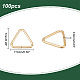 PandaHall Elite Brass Triangle Linking Ring KK-PH0009-11-2