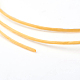 韓国の平らな弾性結晶ストリング  弾性ビーズ糸  ストレッチブレスレット作り用  ゴールド  0.5mm  約546.8ヤード（500m）/ロール EW-G005-0.5mm-31-3