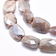 Electroplate Natural Sunstone Beads Strands G-K256-19C-01-3