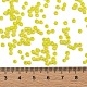 TOHOラウンドシードビーズ  日本製シードビーズ  （402f）黄色の不透明なレインボーマット  8/0  3mm  穴：1mm  約222個/10g X-SEED-TR08-0402F-4