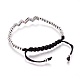 (Schmuckpartys im Fabrikverkauf) 304 verstellbare geflochtene Perlenarmbänder aus Edelstahl BJEW-L655-002-3